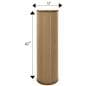 Round accordion display pedestals with 13"w x 40" H measurements 