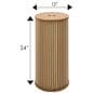 Round accordion display pedestals with 13" W x 24" measurements 