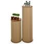 Round accordion display pedestals with 330lbs max weight capcity 