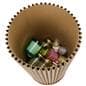 Round accordion display pedestals with storage space 