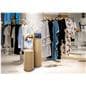 Round accordion display pedestals with Floor Standing Placement 