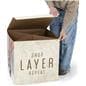 Branded cardboard display cube with five sided design and hollow bottom
