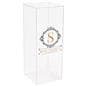 Clear acrylic pedestal with custom graphics on full front panel