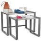 Modern nesting tables with sturdy steel and MDF build