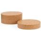 Cork display risers made from 100% cork