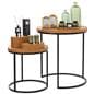 Round cork nesting tables with 200 lb weight capacity
