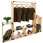 Modular shelving system with clothing rack weight capacity of 100 pounds per shelf
