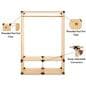 Modular shelving system with clothing rack height of 71 inches and width of 48 inches