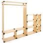 Modular shelving system with 2 piece unit combinations