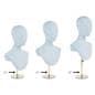 Jewelry head bust display with 15 in. to 20 in. height range