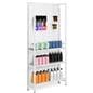 Gondola shelving unit with leveling feet
