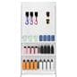 Gondola shelving unit with pegboard backwall