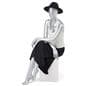 Abstract seated female mannequin with eco-friendly construction 