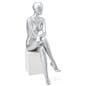 Abstract seated female mannequin with durable ABS plastic build