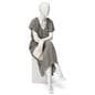 Abstract seated female mannequin with formed hands and feet 