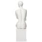 Abstract seated female mannequin measures 52 inches tall 