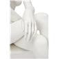Abstract seated female mannequin with matte white finish 