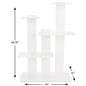 4-tier merchandise shelves with floor standing placement 