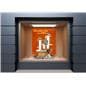 4-tier merchandise shelves with weighted base 