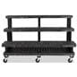 Rolling commercial nursery rack made with 100 percent post-consumer recycled plastics