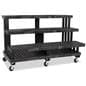 Rolling commercial nursery rack with 3 levels of displayability 