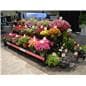 3 tier outdoor display with 36 inch wide merchandising space 