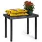 Durable plastic display bench with weather resistant construction 