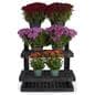 3 tier outdoor display with matte black finish 