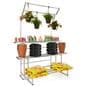 Steel nursery plant rack with silver color style
