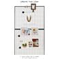 acrylic gridwall shelving shown in tandem with acrylic display cube accessory