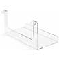 Acrylic gridwall display shelf features 2 mounting brackets 