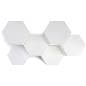 Hexagonal display pedestal with laminated particle board build
