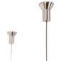 Cable suspended shelves with robust metal mounting hardware