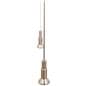 Cable suspended shelves with three piece floor mounting set