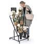 Flower bucket display stand with overall height of 48 inches