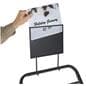 Flower bucket display stand with 8 inch by 11 inch sign frame