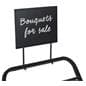 Flower bucket display  with chalkboard write-on material