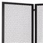 Hinged mesh retail display screen with modern gridwall design