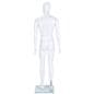 Full body male mannequin with calf propping rod