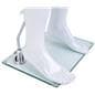 Full body male mannequin with square tempered glass base 