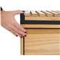 Retail display nesting tables storage bench easily opens and closes with a simple push