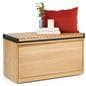 Retail display nesting tables storage bench with black trim