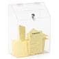 Clear acrylic suggestion box with transparent design