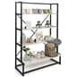 Folding multi-tier retail shelving with 14 inch shelf clearance 