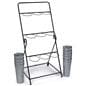 3-layer flower bucket rack with portable design