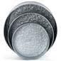 Round galvanized risers nest together with ease