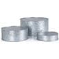 Round galvanized risers with hand-applied distressing technique