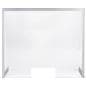 Countertop acrylic hygiene shield with 39.37 inch width by 39.37 inch height