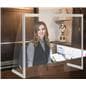 Countertop acrylic hygiene shield with easy-to-move placement style