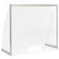 Countertop acrylic hygiene shield with 11.8 inch by 4.75 inch transaction slot